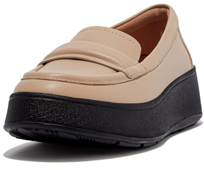 Fitflop Womens Women's F-Mode Loafer, (6.5 Latte Beige/Black)