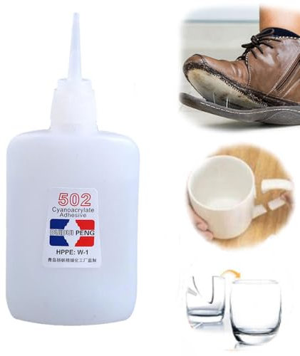 502 Super Glue,Instant Quick-Drying Special Glue,Universal Super Glue,Quick Dry Cyanoacrylate Strong Adhesive,Quick Bond Leather Rubber Metal Office Supplies Fast Glue,for Daily in The Office