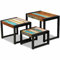 Gecheer 3-TLG. Satztisch-Set Altholz