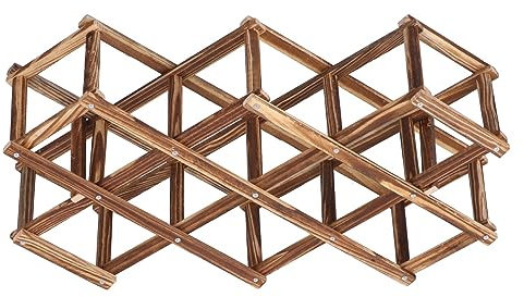 Weinkühler aus Holz mit Elegantem Fassungsvermögen, Barschrank, Weinkühler, Barmöbel, Regalschrank, Kompakt, Faltbar, für 10 Flaschen, Ladenmöbel