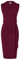 GRACE KARIN Damen Elegant Figurbetontes Etuikleid V-Ausschnitt Business Kleid Midi Casual Wickel-Arbeitskleider Dunkel Rot 42