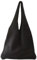 Bolso de hombro de paja para mujer,bolso de la compra de ganchillo grande de malla de verano para playa (Negro)