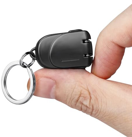 Portable Mini Nail Clippers Collapsible Keychain Nail Clipper for Men and Women Fingernail and Toenails, Stainless Steel, Black