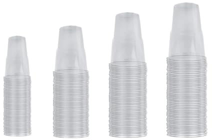 DPdantepellacani 100/1000 BICCHIERI plastica PP Ultra Resistenti Bicchiere usa e getta per Acqua Birra Bibite Pub Feste Sagre con Tacca 0,25 L 0,3 L 0,4 L 0,5 L (1000, tacca 400ml capenza 450ml)