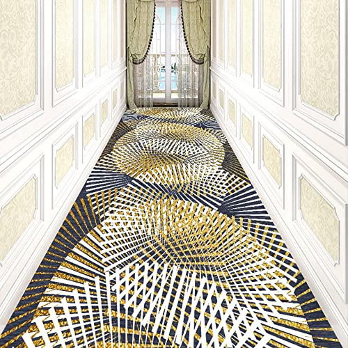 AZMANI Teppichläufer für Flur, für Schlafzimmer, großflächiger Teppich, Flur, Küche, Rutschfester Korridor, Langer Teppich,1.4m x 4m