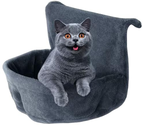 ZESLIV Lit suspendu pour chat - Chauffage en peluche - Lit de radiateur pour chat - Confortable - Sac douillet pour chat - Hamac pour chauffages - Gris foncé