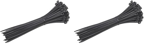 Meister Kabelbinder - Praktisches Set - 100 Stück - schwarz - 200 x 4,8 mm - Stabiles Nylon - UV-Beständig - Langlebig & robust/Kabelbinder-Set für Bündelgut/Kabelverbinder / 1752550, 200 mm
