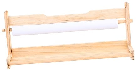 KOMBIUDA 1 Satz Rolle Staffelei aus Rollpapier aufleuchtender Zeichenblock Spielstift Diagramm kippen Gestell Kreide staffelei kinderstaffelei Graffiti-Papierhalter holz malstaffelei