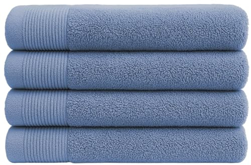 NOVOTEXTIL Toallas de Lavabo 50x100 cm – Juego 4 Toallas Mano 100% Algodón 480 g/m2 – Suaves y Absorbentes – Set Toallas Lavabo para Baño, Cocina o Tocador (Lavanda)