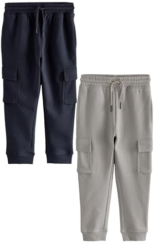NEXT Jungen Slim Fit Cargo-Jogginghose, 2er Pack 98-176