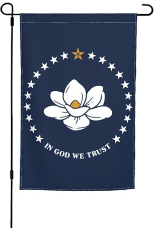 Mississippi Staatsflagge Gartendekoration Flaggen Langlebiges und stilvolles Design für alle Jahreszeiten, geeignet für Terrassen, Balkone, Rasenflächen