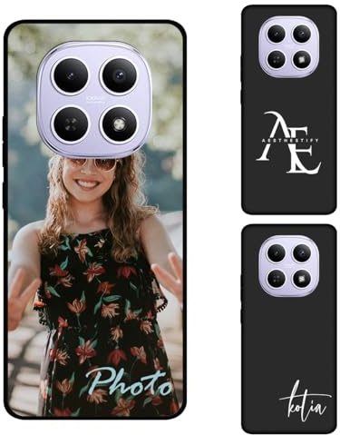 AESTHESTIFY Coque personnalisée compatible avec Xiaomi Redmi Note 15 5G / 4G Photo personnalisée - Logo personnalisé avec image et texte, coque en silicone TPU protectrice, coque mince et souple