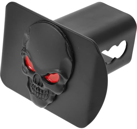 SWETRACE Metall Anhängerkupplung Kappe mit Totenkopf Design Anhängerkupplungsabdeckung für Auto und LKW zum Schutz vor Regen und Schmutz Langlebige Anhängerkupplung Kappe
