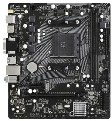 scheda madre Fit For ASrock B550M-HVS SE DDR4 a doppio canale AMD B550 Socket for schede madri AM4 Processori 5500/5600/5600G PCI-E 4.0 16X SATA3