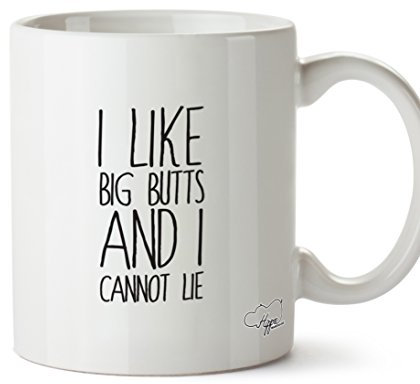 Hippowarehouse I Like Big Butts and I Cannot Lie Printed Mug Cup Ceramic 10oz