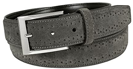 Florsheim Herren Lucky Suede Gürtel, grau, 34