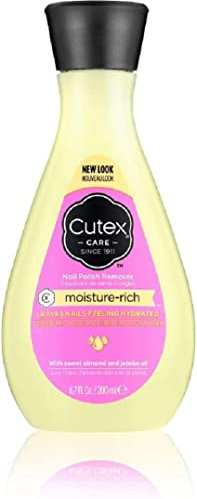 Cutex Moisture Rich Rimuovi Smalto Professionale Unghie Nail Remover Solvente Idratante Con Olio Di Mandorla Dolce, Olio Di Jojoba E Vitamina E, 100 Millilitro