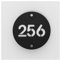 DECOHO - Plaque numéro de Rue Ronde Personnalisable - PMMA Noir Mat Double Plaque - diamètre 19 cm, épaisseur 3 mm, entretoises INOX 15 m - Blanc