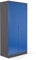 Schrank & Stuhl Aktenschrank Büroschrank Stahlschrank Flügeltürschrank mit 4 höhenverstellbaren Fachböden, 195x92x42 cm, Anthrazit/Blau