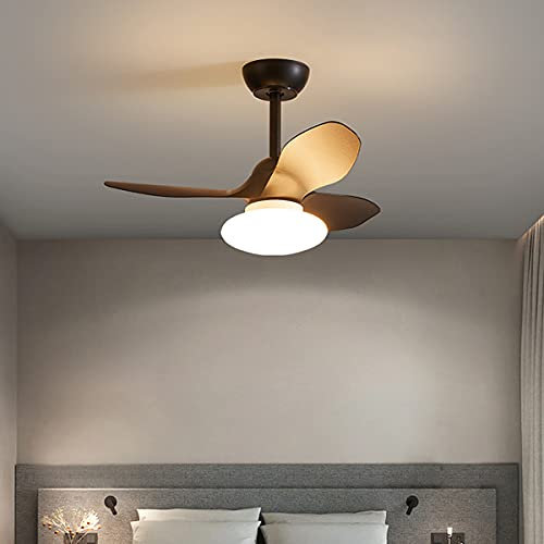 Ventilateur Silencieux Plafond Lumiere Plafonnier Ventilateur Design Plafonnier Ventilateur Plafond Led Telecommande Lampe Ventilateur Plafond Dimmable Lustre 80CM*35CM 30W,Marron