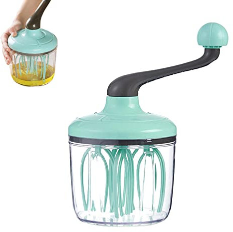 Abbto Batteur à Oeufs de Cuisine - Batteur à œufs à manivelle - Batteur à Oeufs Manuel, mélangeur à manivelle de Grande capacité de 1500 ML pour la Maison