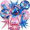 Luftballons Geburtstag, 10 Stück Lilo und Stitch Ballons Geburtstag, Luftballons Deko Geburtstag, Luftballons Lilo und Stitch Foil Balloons, Stitch Luftballons für Kinder Geburtstag Party Dekoration