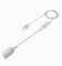 HALOTEC | Cable Lámpara E27 Blanco | Cable electrico con Portalámparas e Interruptor y Enchufe| 3 metros | Casquillo Liso para Bombilla Vista| Fabricado en Italia | Maxima Calidad