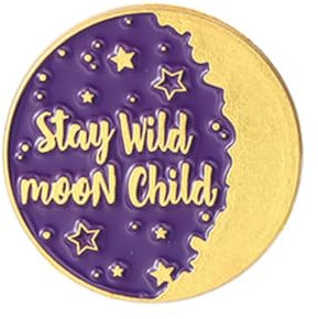 Ro Rox Hexerei Cartoon Pin Brew Mond Emaille Niedliche Brosche, Schwarz, Mond