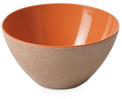 OMADA Design – Salatschüssel 3,5 l – Behälter aus Kunststoff und Holz – langlebige und bruchsichere Schüssel – Made in Italy – Linie Ecoliving