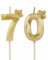 Geburtstagskerzen Zahlen 70 mit Krone，3D Kerzen Geburtstag für Kuchen geburtstagsdeko, Geburtstag Kerzen Zahlen, Geburtstagskerzen Kinder für Partys, Hochzeiten, Firmenfeiern, Jubiläen (Gold, #70)