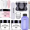HERBENJOY Acrylic Nail Kit - Acrylic Powder with Acrylic Nail Brush Set, 3 Colors Pink Nudes Clear Nail Acrylic Powder Set for Acrylic Nails Extension