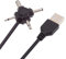 NFHK USB 2.0 Type-A Male to 4-in-1 DC 5V 5.5x2.1mm 4.0x1.7mm Mono 3.5mm 2.5mm Power Plug Barrel Connector Charge Cable