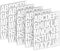 AUTUUCKEE DIY Kit Iron-on Letters, 5 Sheets x 210 Pcs, White, 28 x 22 cm/11 x 8.7 in, Vinyl, Cotton/Polyester/Blends
