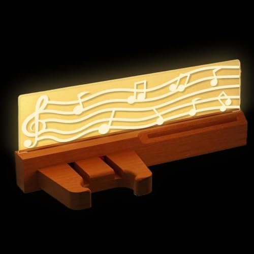 Wall Mount Guitar Stand - Wooden Guitar Storage Stand for Wall | USB Plug-in Stand Music Instrument Organizer with LED Lighting for Study Room, Studio