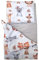 PinkZebra 3-teilig Puppenbettwäsche für Puppen bis 48 cm, Decke + Kissen + Matratze, Puppenbettzeug mit Matratze, Bettwäsche aus Baumwolle für Puppenbett, Tierportraits