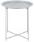 Amago home Beistelltisch Ø 47 H 51 2. Wahl Gartentisch Balkon Tisch Terassentisch rund Metall Farbe hellgrau - lichtgrau