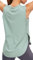 JOYSPELS Damen Sport Tank Top Sommer Leichte Ärmellos Shirt Rundhals Yoga Tanktops Fitness Oberteile Sporttop Grazilgrün M
