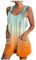 Short Femme Ete, Salopette Femme Ete Fluide, sans Manches Casual Combishort Loose Playsuit avec Poches Plage Ete sans Manches Tenue D’été Overalls