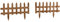 Outsunny 12 pièces Bordure de jardinière, Bordure de pelouse, clôture de Jardin en Bois Massif pré-huilé, 60 x 34 cm, Marron