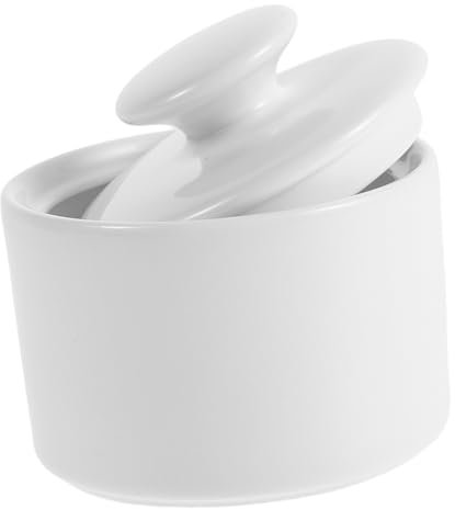 CHICAMPERA Azucarero Para Café De Blanco Azucarero Con Tapa Rústico De Porcelana Para Cafetería Para Encimera De Cocina y Mostrador