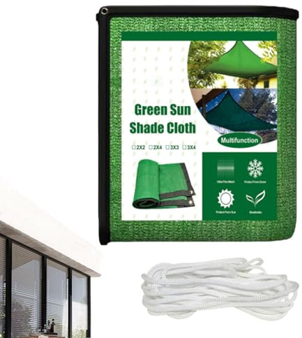 Rukjmqi Voile d'Extérieur pour Terrasse | Bâche de Protection Imperméable pour Terrasse | Protection Solaire Anti-UV Extérieur pour Balcon, Serre et Pots de Fleurs