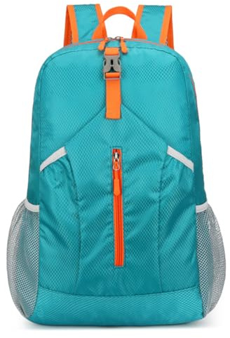 AUXDIQ 24L Wanderrucksack Herren Damen Sportrucksack Wasserdichter Trinkrucksack Rucksäcke Grün