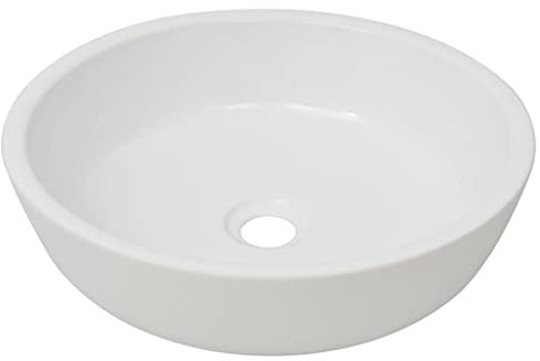 vidaXL Lavabo Ronde Céramique Blanc 42x12 cm Vasque à Poser Salle de Bain