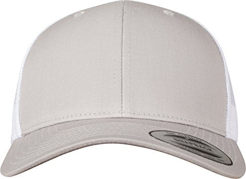 Flexfit Unisex Retro Trucker 2-Tone Baseballkappe, Silver/wht, one Size