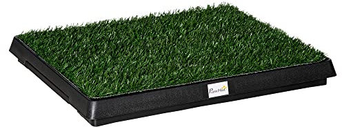 Pawhut Welpentoilette Hundetoilette Hundeklo Welpen Hunde WC Kunstgras 63 x 51 x 6 cm