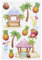 Sticker Traum-Urlaub, Bogen 12,5 x 18,5 cm