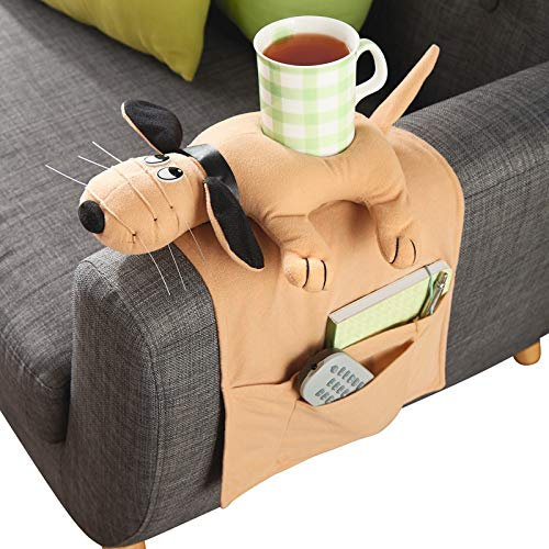 Archie The Armchair Dog/Arm Chair Storage Holder Caddy Organiser