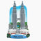 3D-Kühlschrankmagnet, Kuala Lumpur Malaysia, Reiseaufkleber, Souvenir, Heim- und Küchendekoration