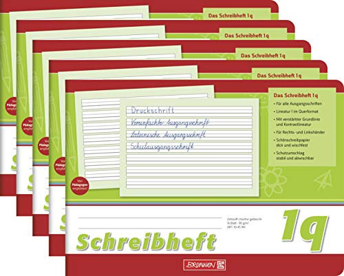 Brunnen Schreiblernheft (5 Stück, Schreibheft Lin. 1q)