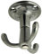 Junker 3-fach Drehhaken Aluminium poliert 53 x 50 x 40 mm Unterbauhaken Alu-Haken Design